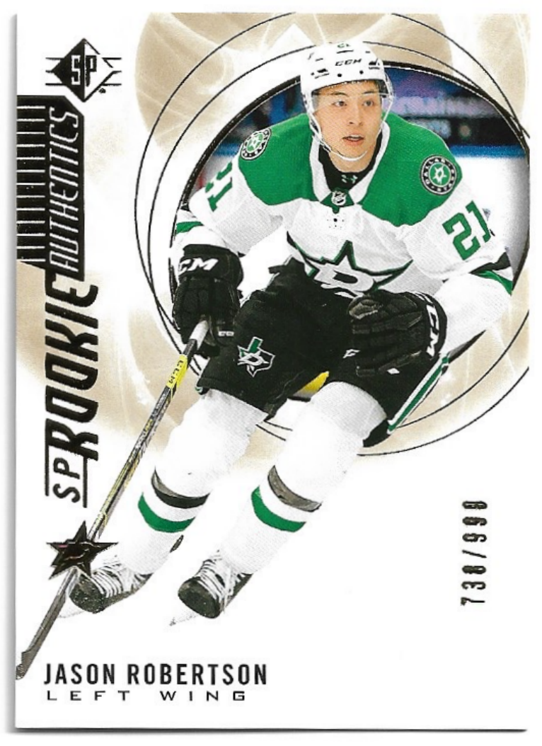 SP Rookie Authetics Gold JASON ROBERTSON 20-21 UD SP Hockey /999
