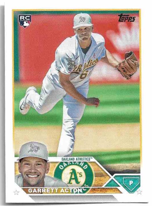 Rookie GARRETT ACTON 2023 Topps Update Series Baseball