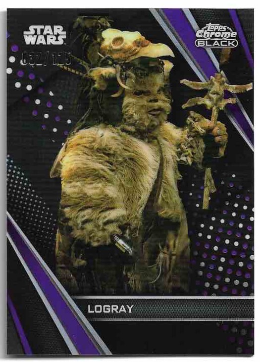 Purple LOGRAY 2023 Topps Chrome Black Star Wars /125