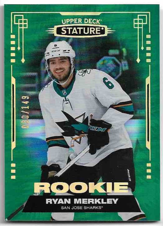 Rookie Green RYAN MERKLEY 21-22 UD Stature /149