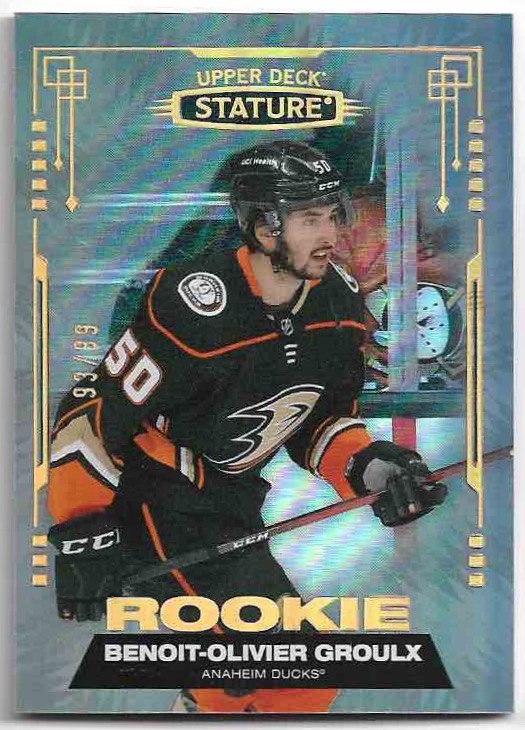 Rookie Photo Variation BENOIT-OLIVIER GROULX 21-22 UD Stature /99