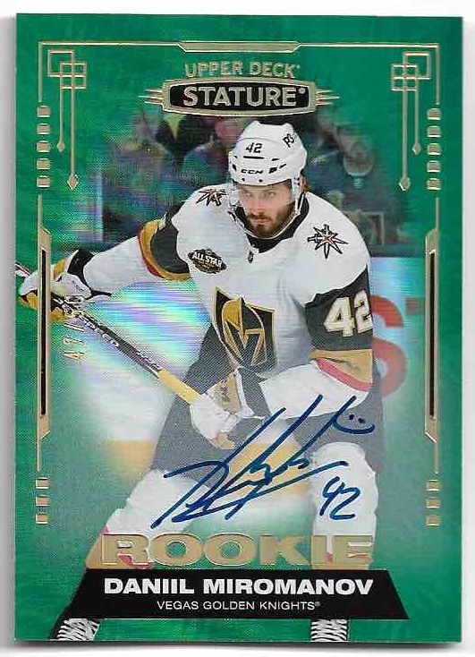 Auto Rookie Green DANIIL MIROMANOV 21-22 UD Stature /50