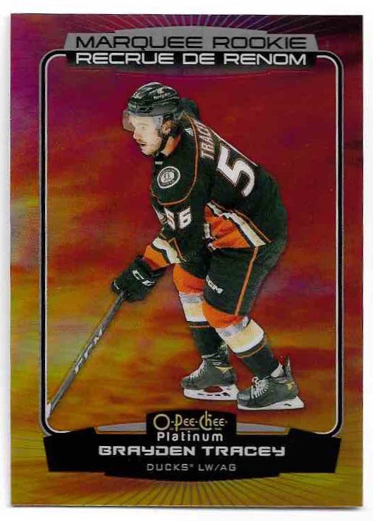 Sunset Marquee Rookie BRAYDEN TRACEY 22-23 UD O-Pee-Chee OPC Platinum