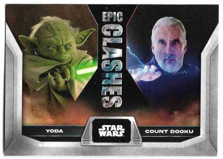 Epic Clashes YODA/COUNT DOOKU 2023 Topps Flagship Star Wars