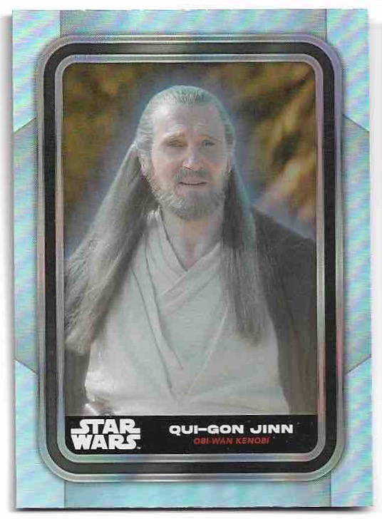 Rainbow Foil QUI-GON JINN 2023 Topps Flagship Star Wars