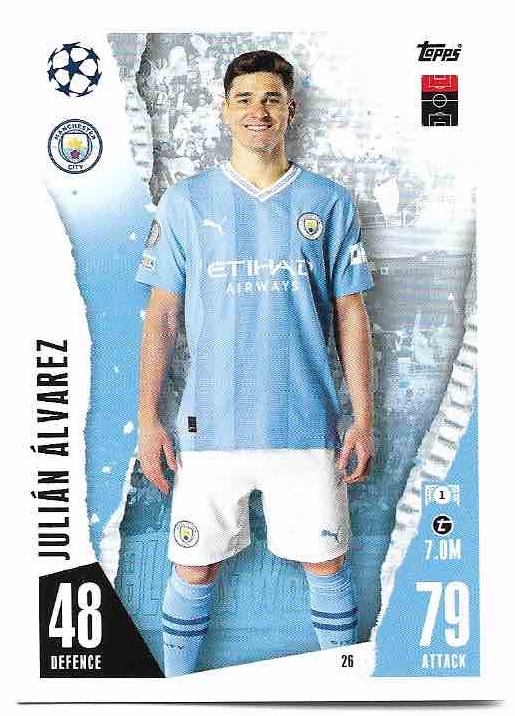 JULIAN ALVAREZ 23-24 Match Attax UCL