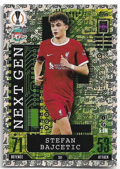 Next Gen STEFAN BAJCETIC 23-24 Match Attax UCL