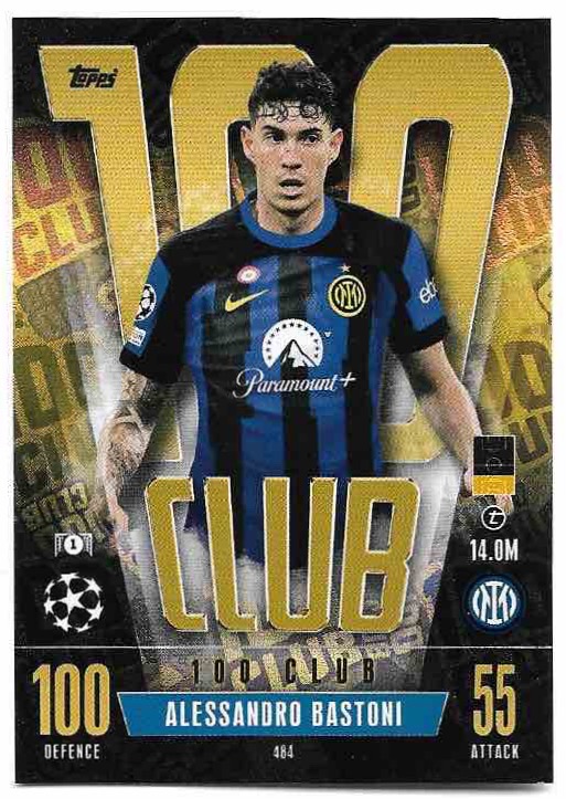 100 Club ALESSANDRO BASTONI 23-24 Match Attax UCL