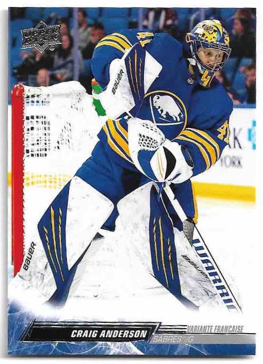French Variation CRAIG ANDERSON 22-23 UD Series 2