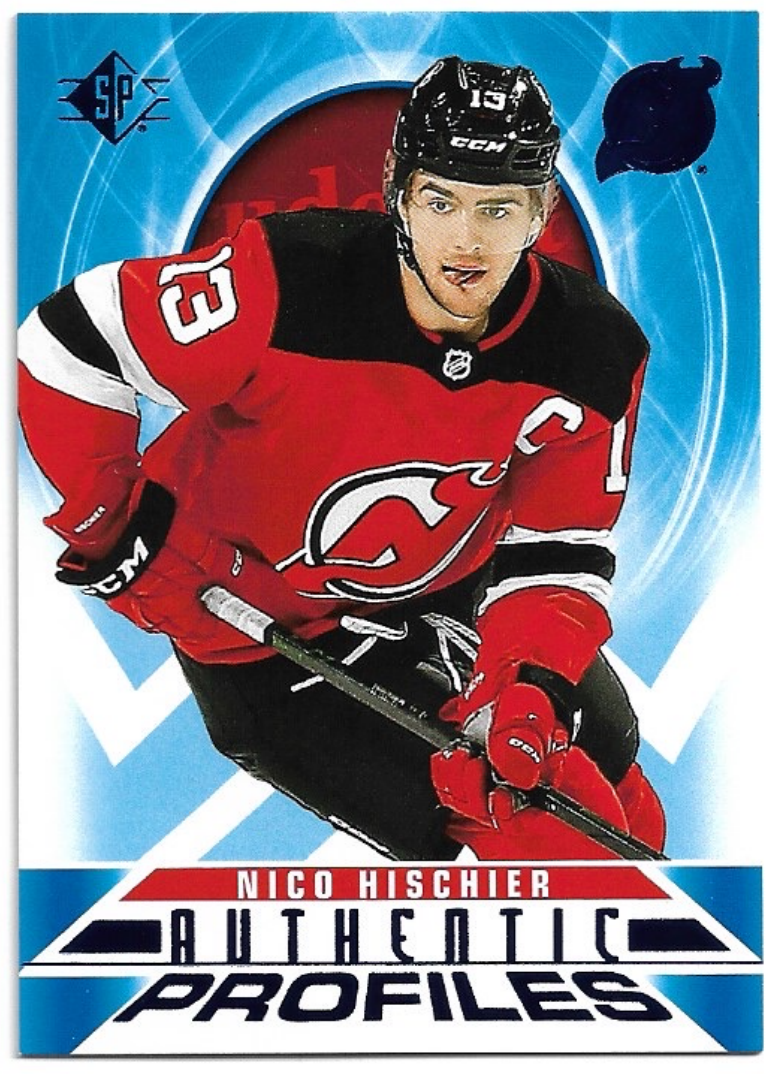 Authentic Profiles Blue NICO HISCHIER 20-21 UD SP Hockey