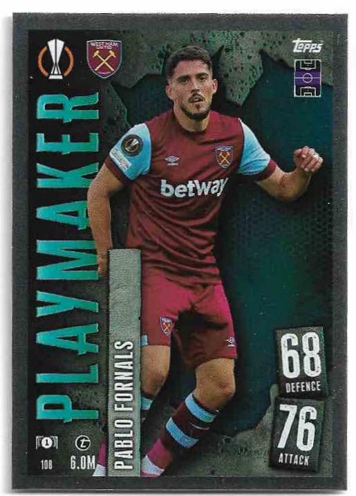 Playmaker PABLO FORNALS 23-24 Match Attax UCL