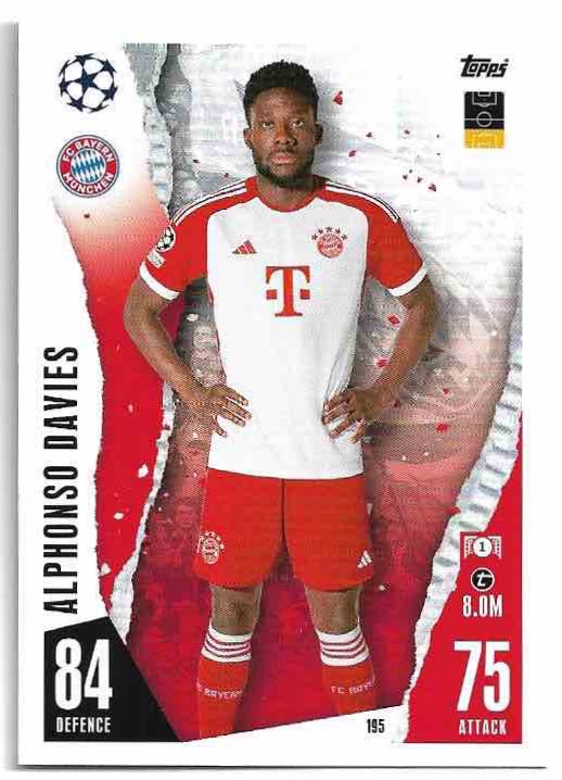 ALPHONSO DAVIES 23-24 Match Attax UCL