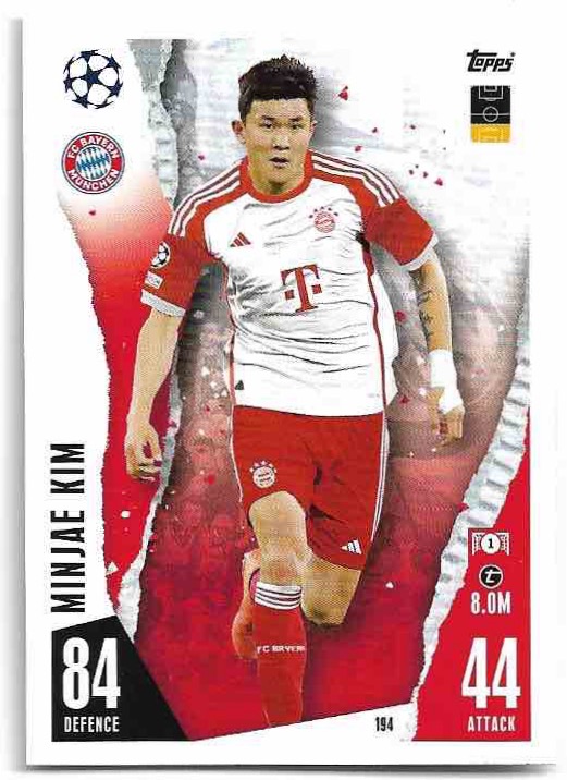 MINJAE KIM 23-24 Match Attax UCL