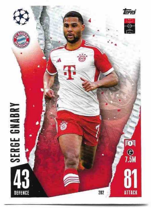 SERGE GNABRY 23-24 Match Attax UCL