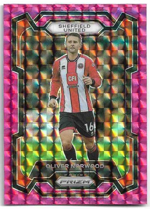 Pink Mosaic Prizm OLIVER NORWOOD 23-24 Panini Prizm Premier League