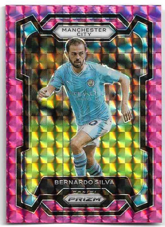 Pink Mosaic Prizm BERNARDO SILVA 23-24 Panini Prizm Premier League