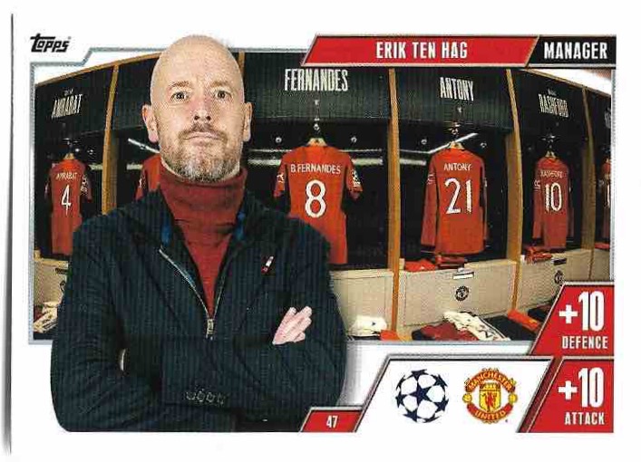 Manager ERIK TEN HAG 23-24 Match Attax Extra UCL