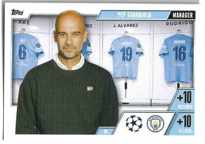 Manager PEP GUARDIOLA 23-24 Match Attax Extra UCL