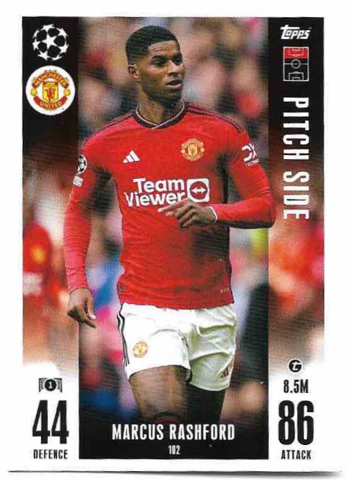 Pitch Side MARCUS RASHFORD 23-24 Match Attax Extra UCL