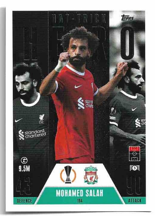 Hat-Trick Hero MOHAMED SALAH 23-24 Match Attax Extra UCL