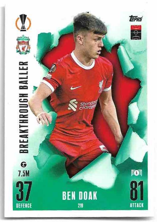 Breakthrough Baller BEN DOAK 23-24 Match Attax Extra UCL