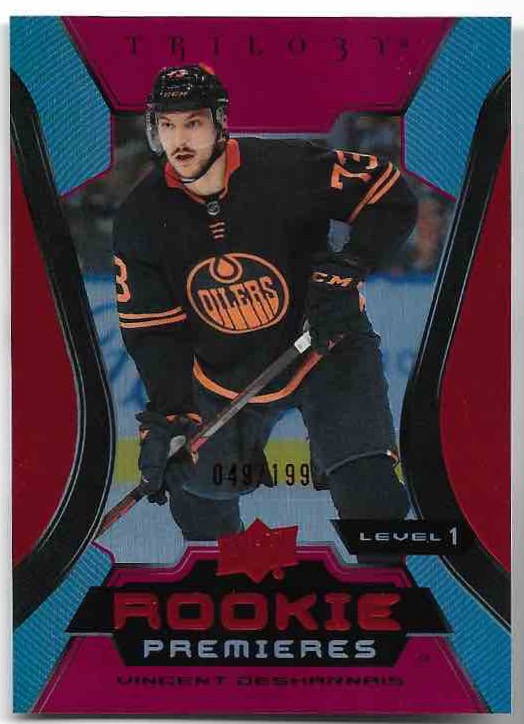 Rookie Red Uncommon Premieres Level 1 VINCENT DESHARNAIS 23-24 UD Trilogy /199