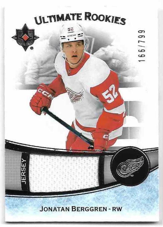 Jersey Ultimate Rookie JONATAN BERGGREN 22-23 UD Ultimate Collection /799