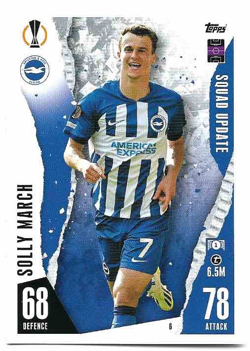 Squad Upadte SOLLY MARCH 23-24 Match Attax Extra UCL