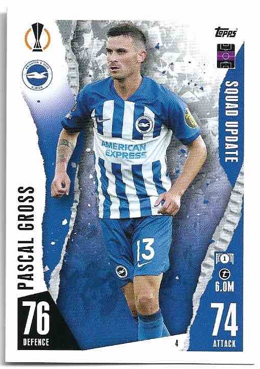 Squad Upadte PASCAL GROSS 23-24 Match Attax Extra UCL