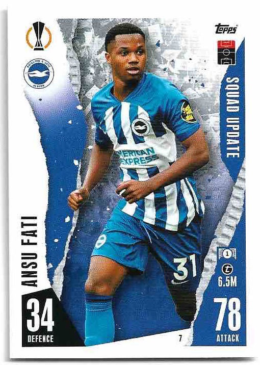 Squad Upadte ANSU FATI 23-24 Match Attax Extra UCL