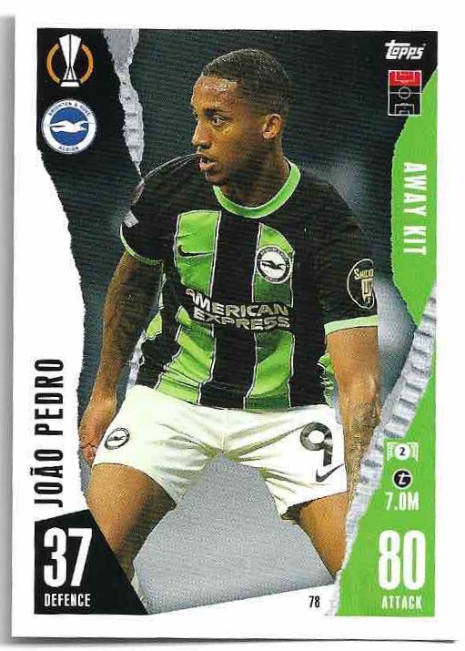 Away Kit JOAO PEDRO 23-24 Match Attax Extra UCL