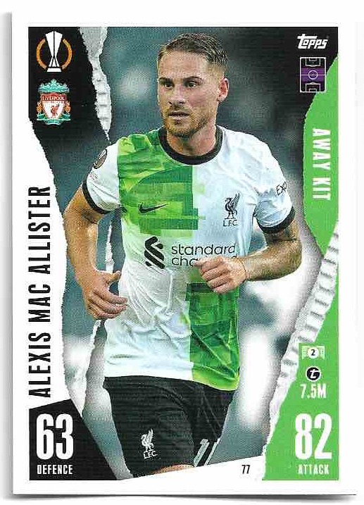 Away Kit ALEXIS MAC ALLISTER 23-24 Match Attax Extra UCL