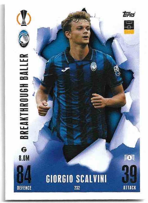 Breakthrough Baller GIORGIO SCALVINI 23-24 Match Attax Extra UCL