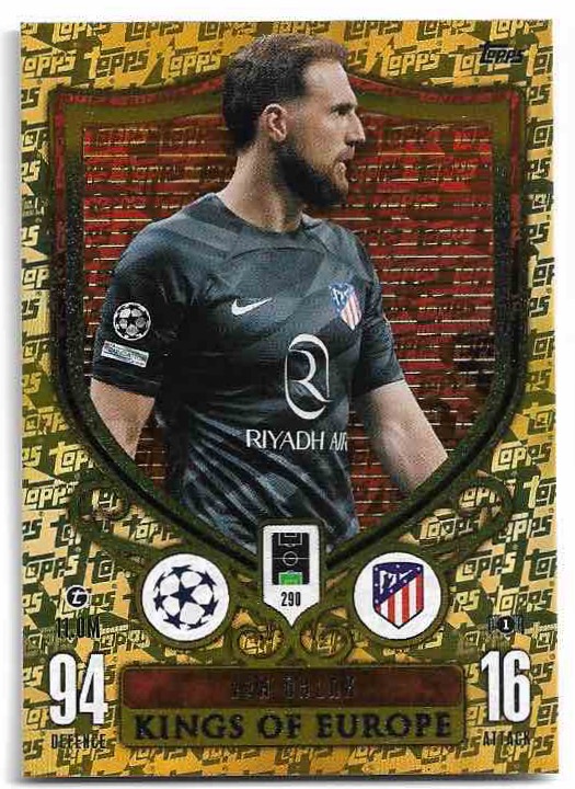 Kings of Europe JAN OBLAK 23-24 Match Attax Extra UCL