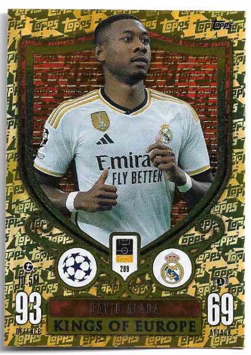 Kings of Europe DAVID ALABA 23-24 Match Attax Extra UCL