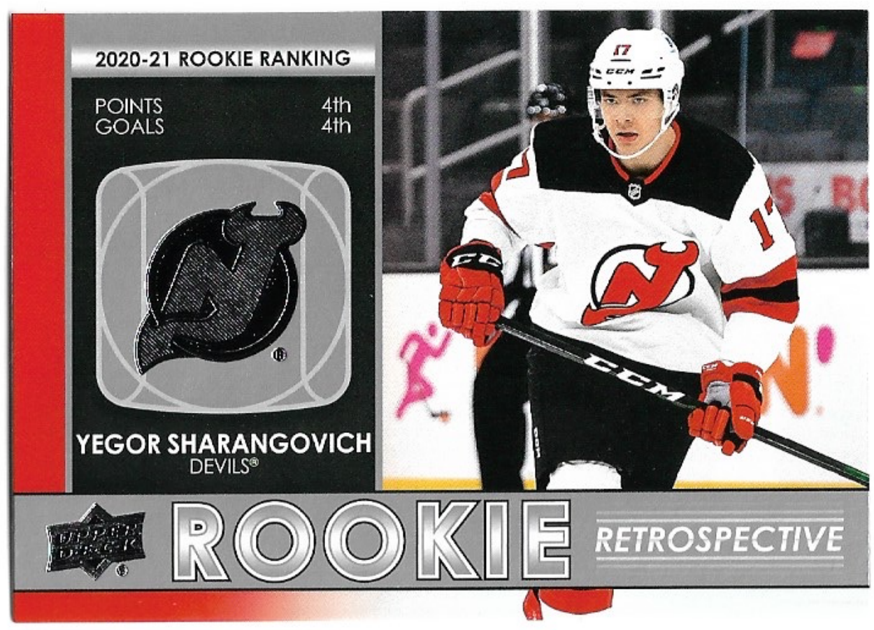 Rookie Retrospective YEGOR SHARANGOVICH 21-22 UD Series 1