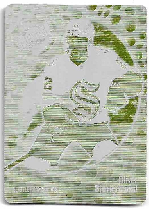 Yellow Printing Plate OLIVER BJORKSTRAND 22-23 UD Metal Universe 1/1