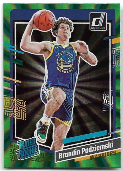 Holo Green Laser Rated Rookie BRANDIN PODZIEMSKI 23-24 Panini Donruss Basketball