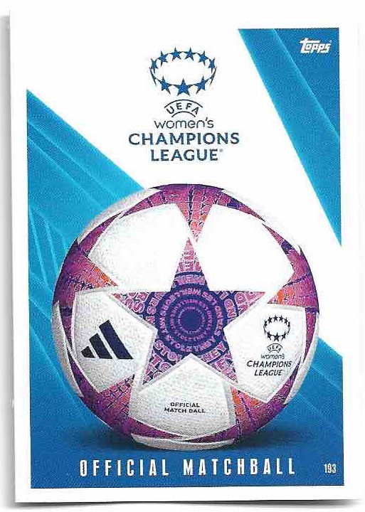 Women's Champions League OFFICIAL MATCHBALL 2024 23-24 Match Attax Extra UCL