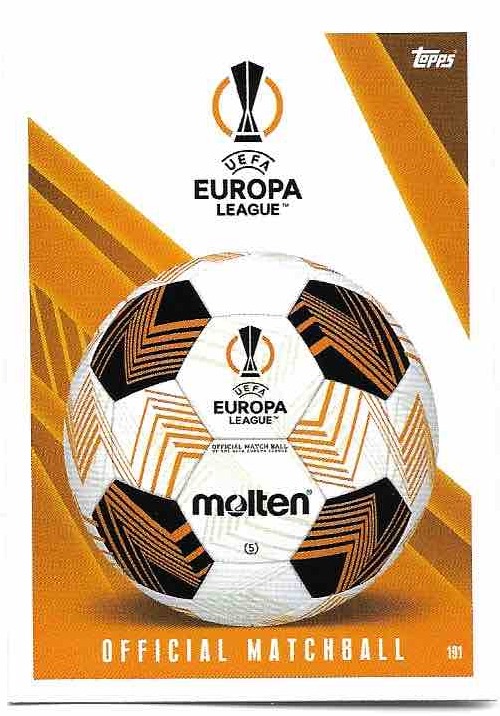 Europa League OFFICIAL MATCHBALL 2024 23-24 Match Attax Extra UCL