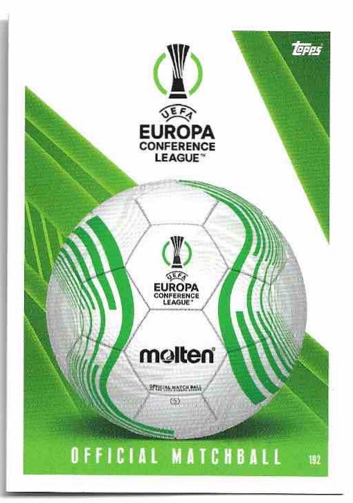 Europa Conference League OFFICIAL MATCHBALL 2024 23-24 Match Attax Extra UCL