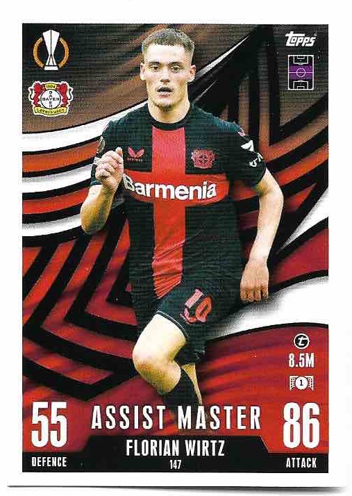 Assist Master FLORIAN WIRTZ 23-24 Match Attax Extra UCL