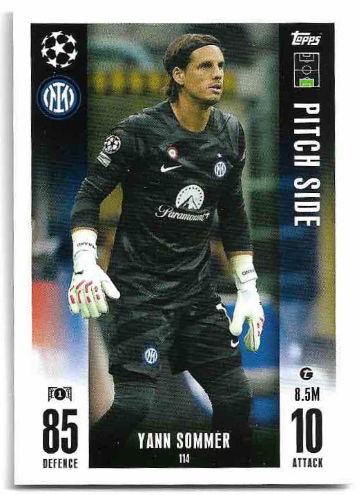 Pitch Side YANN SOMMER 23-24 Match Attax Extra UCL
