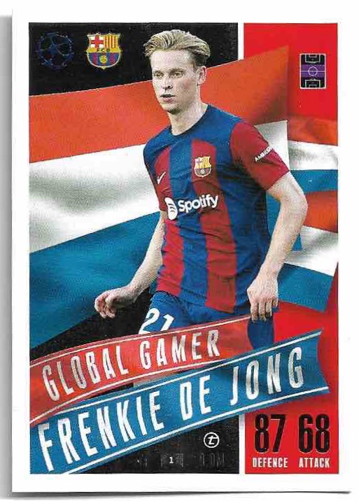 Global Gamer FRENKIE DE JONG 23-24 Match Attax Extra UCL