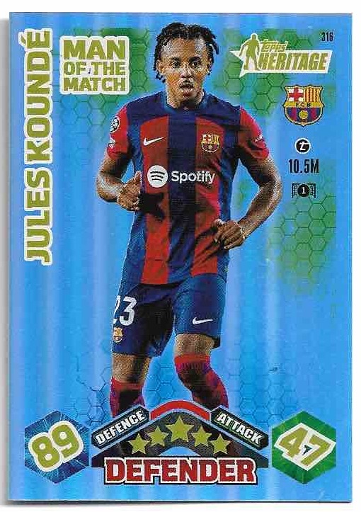 Heritage JULES KOUNDE 23-24 Match Attax Extra UCL