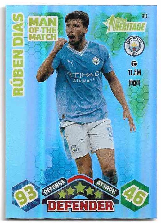 Heritage RUBEN DIAS 23-24 Match Attax Extra UCL
