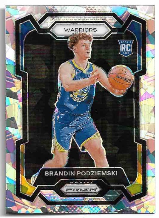 Rookie Cracked Ice Prizm BRANDIN PODZIEMSKI 23-24 Panini Prizm Basketball