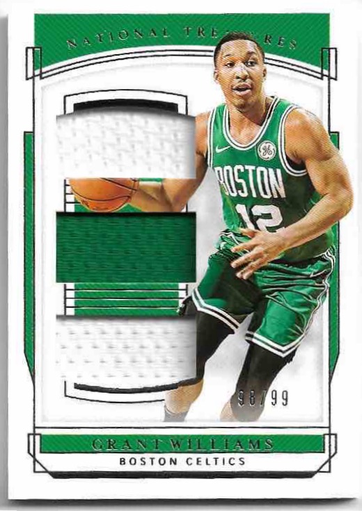 Jersey Rookie Triple Materials GRANT WILLIAMS 19-20 Panini National Treasures Basketball /99