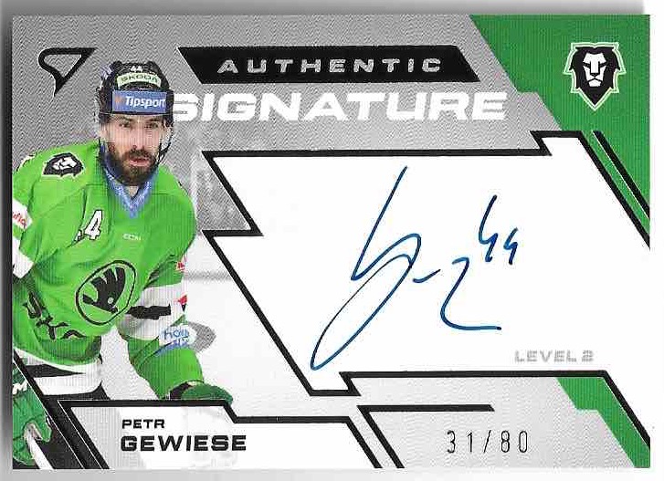 Auto Authentic Signature PETR GEWIESE 23-24 SportZoo ELH Serie 2 /80