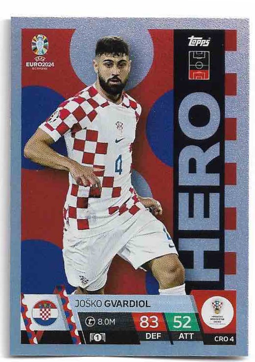 Hero JOSKO GVARDIOL 2024 EURO Match Attax